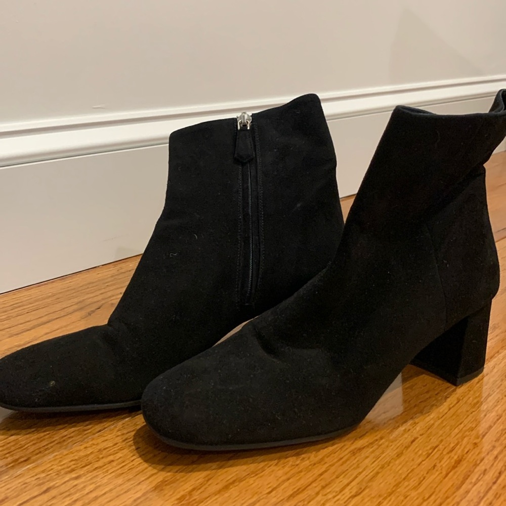 Women’s Suede Prada Zip Up Boots